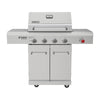 Nexgrill Deluxe 4-Burner Dual Energy Propane Gas Grill with Infrared Side Burner and Cabinets - 63000Btus