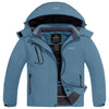 Wantdo Women'S plus Size Snow Jacket Waterproof Ski Coat Gray Blue M