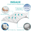 INGALIK Queen Size Mattress Pad, 400TC Cotton Pillow Top Mattress Cover, Quilted Fitted Mattress Protector with 8-21" Deep Pocket, Cooling Mattress Topper (60X80 Inches, White)