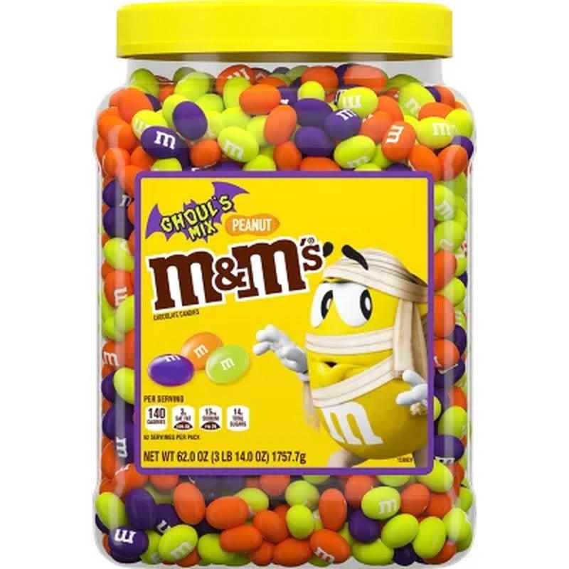 M&M'S Peanut Ghoul'S Mix Bulk Chocolate Halloween Candy Resealable Jar (62 Oz.)