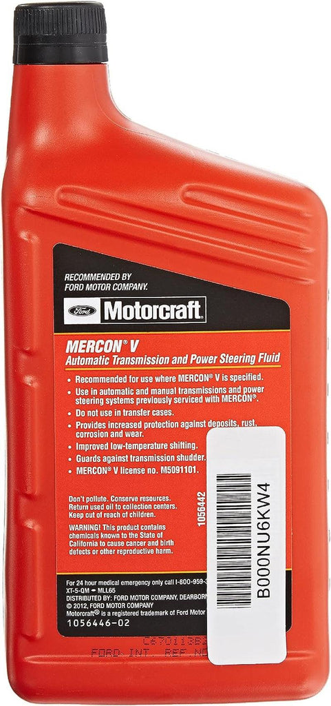 Genuine XT-5-QM MERCON-V Automatic Transmission and Power Steering Fluid - 1 Quart, 32 Fl Oz (Pack of 1)