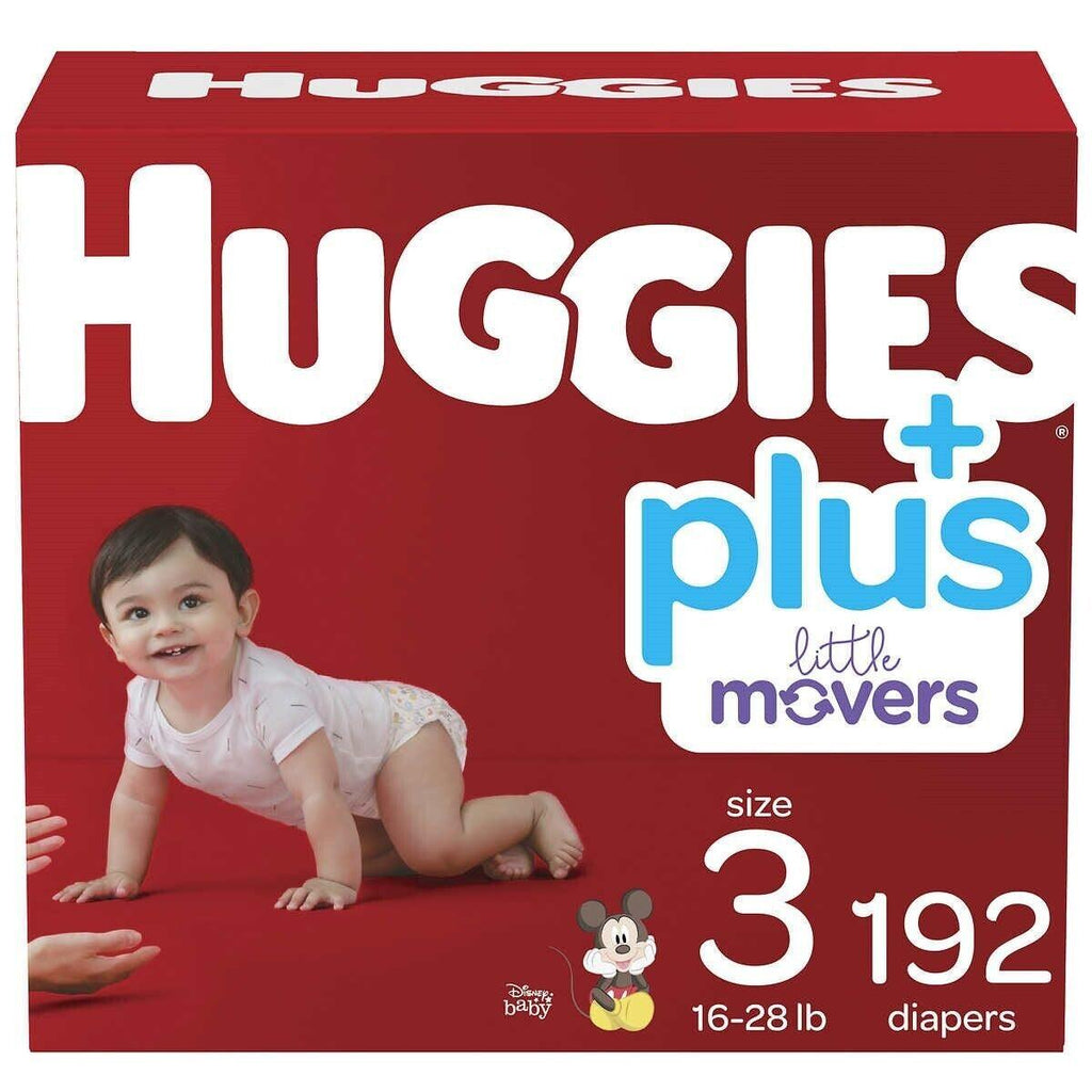 Huggies Little Movers Baby Diapers, Size 3: 16-28Lbs, 192 Count CWS