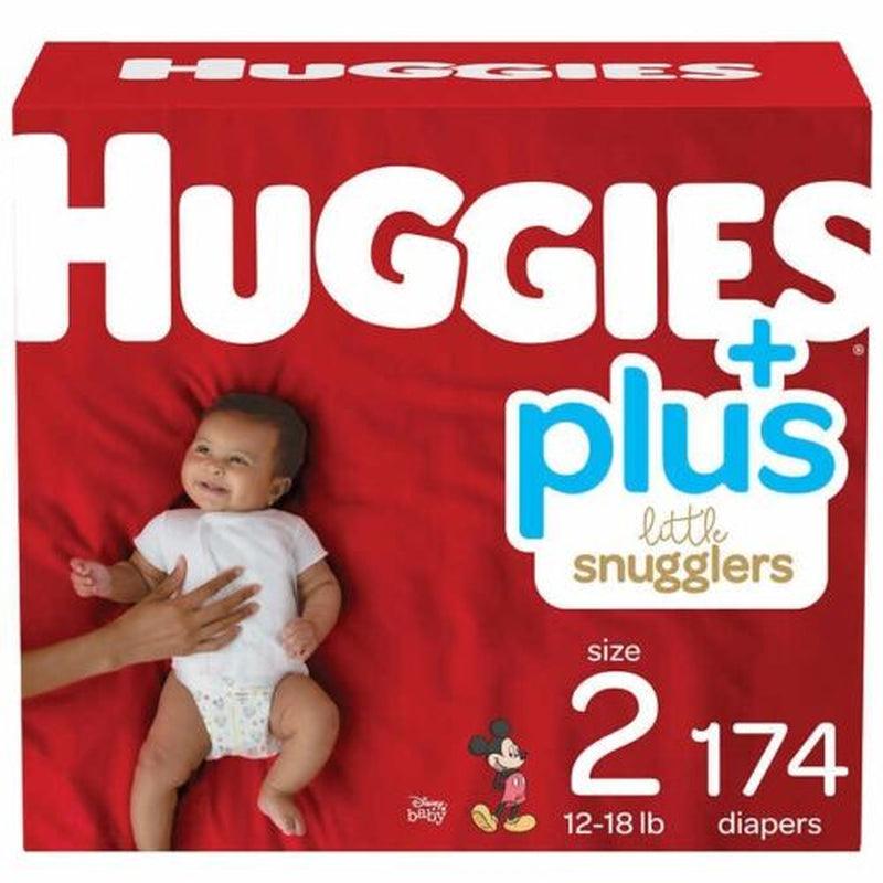 Huggies Little Snugglers Baby Diapers, Size 2: 12-18Lbs, 174Ct CWS