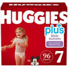 Huggies Plus+ Little Movers Baby Diapers, Size 7: 41Lbs and Up, 96 Count CWS