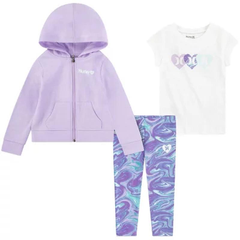 Hurley Toddler Girls' 3 Piece Solar Fleece Set