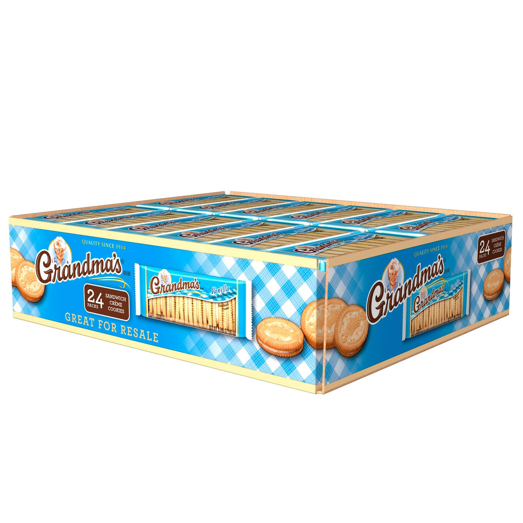 Sandwich Creme Cookies, Vanilla, 3.245 Oz, 24-Count