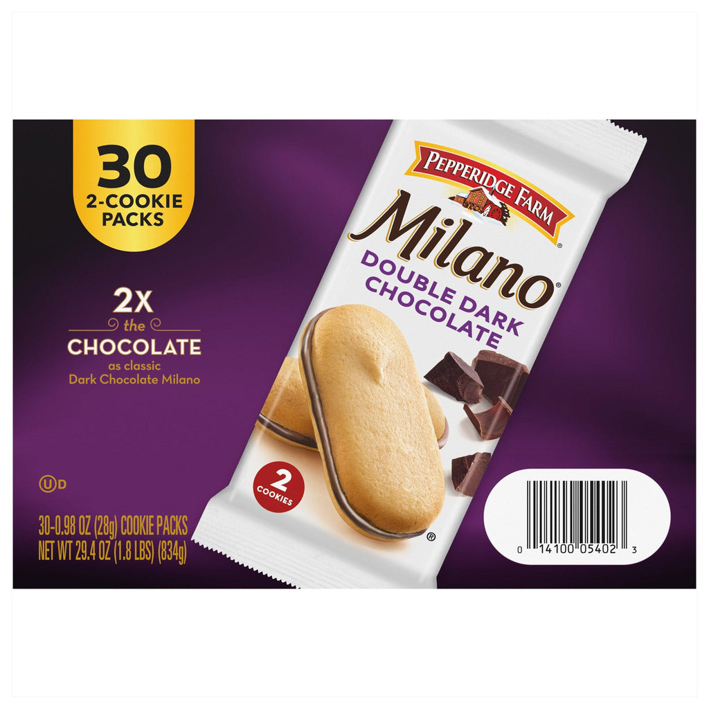 Milano Cookies, Double Dark Chocolate, 0.98 Oz, 30-Count