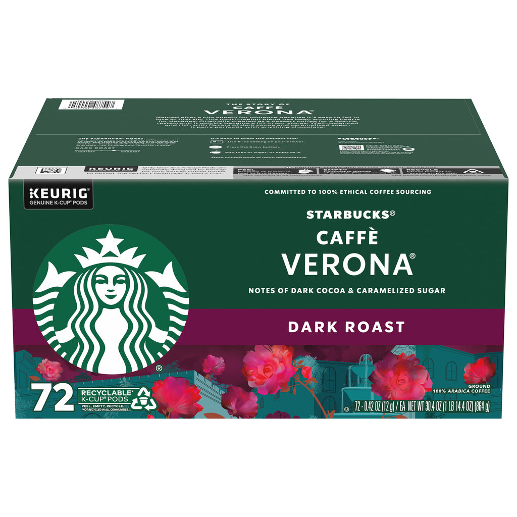 Coffee Caffè Verona Dark Roast K-Cup Pod, 72-Count