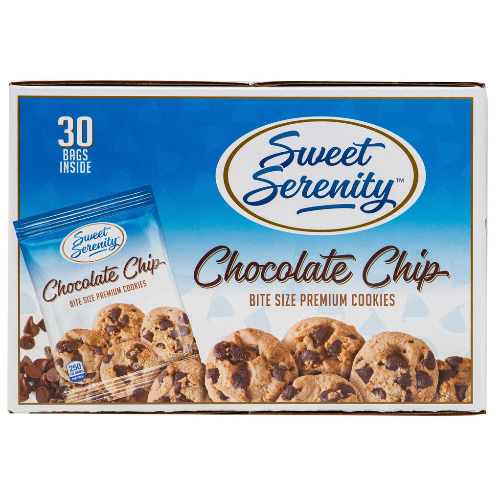 Bite Size Premium Cookies, Chocolate Chip, 2 Oz, 30 Ct