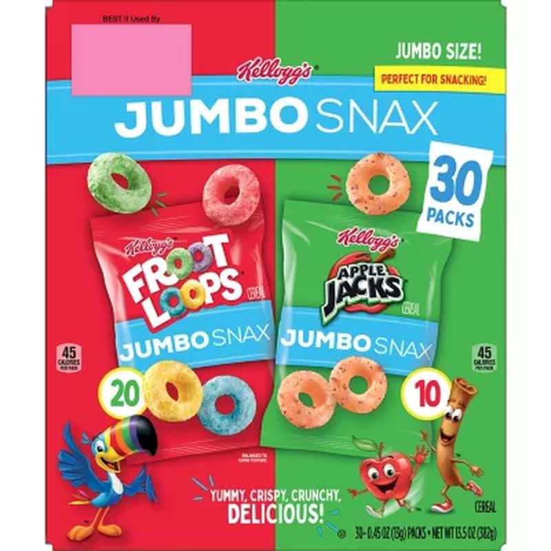 Kellogg'S Variety Jumbo Snax Cereal (13.5 Oz., 30 Pk.)