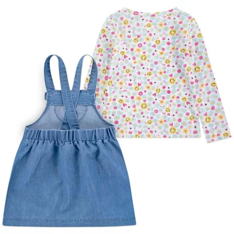 Levi'S Toddler Girls' Long Sleeve Tee and Skirtall Set