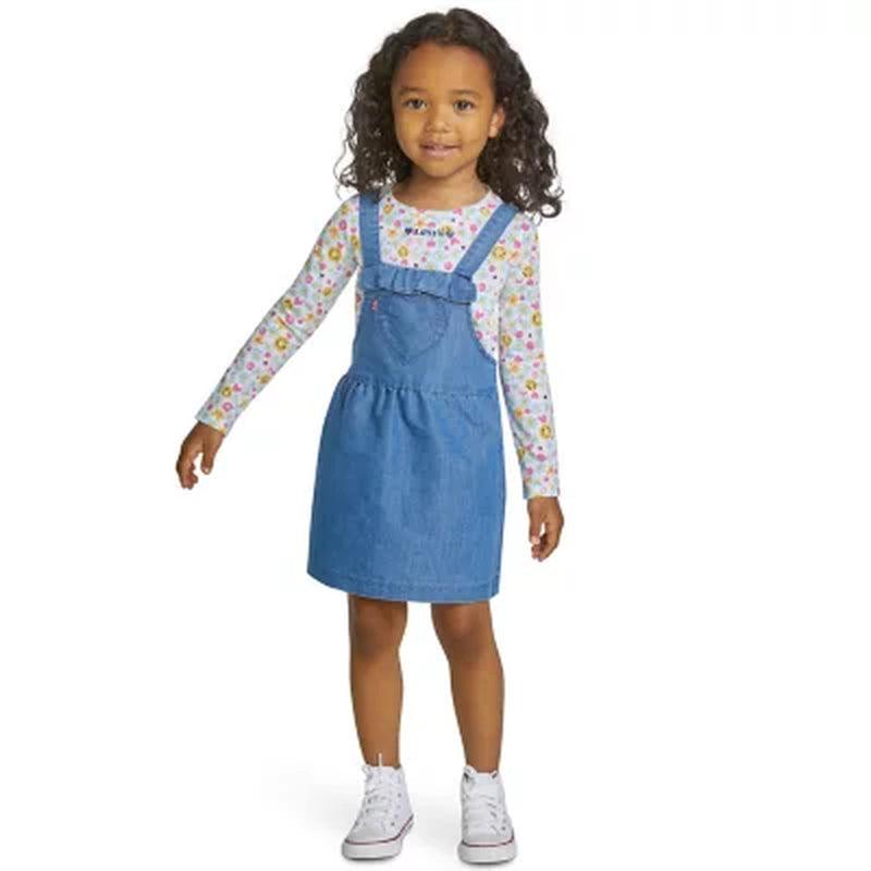 Levi'S Toddler Girls' Long Sleeve Tee and Skirtall Set