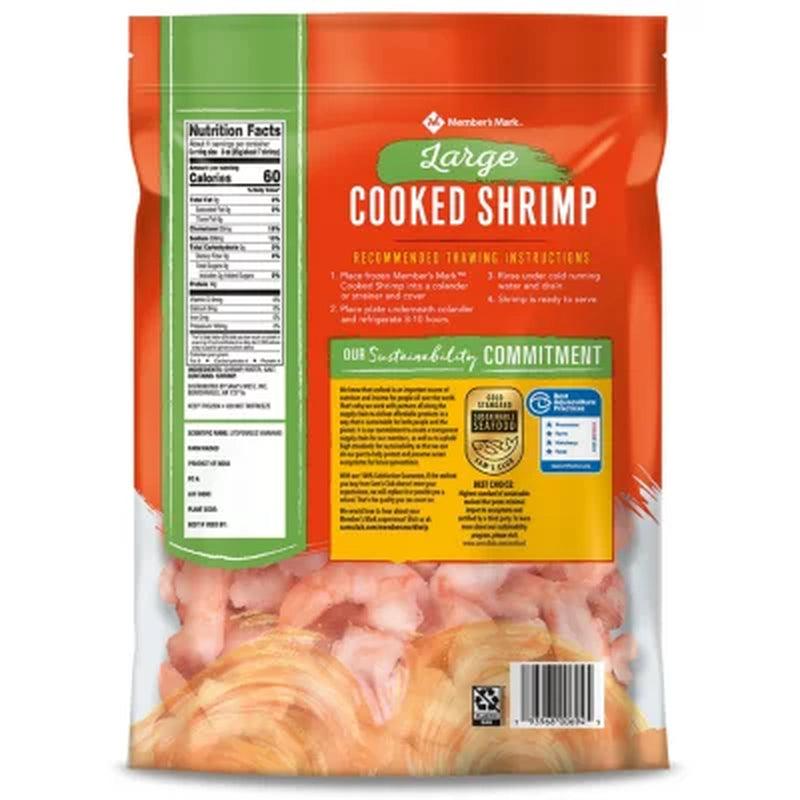 Member'S Mark Large Cooked Shrimp, Frozen (2 Lb. Bag, 31-40 Pieces per Pound)