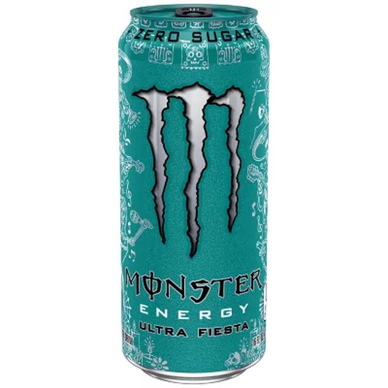 Monster Energy Ultra Variety Pack Zero Ultra, Fiesta and Rosa (16 Fl. Oz., 24 Pk.)