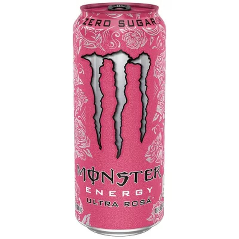 Monster Energy Ultra Variety Pack Zero Ultra, Fiesta and Rosa (16 Fl. Oz., 24 Pk.)