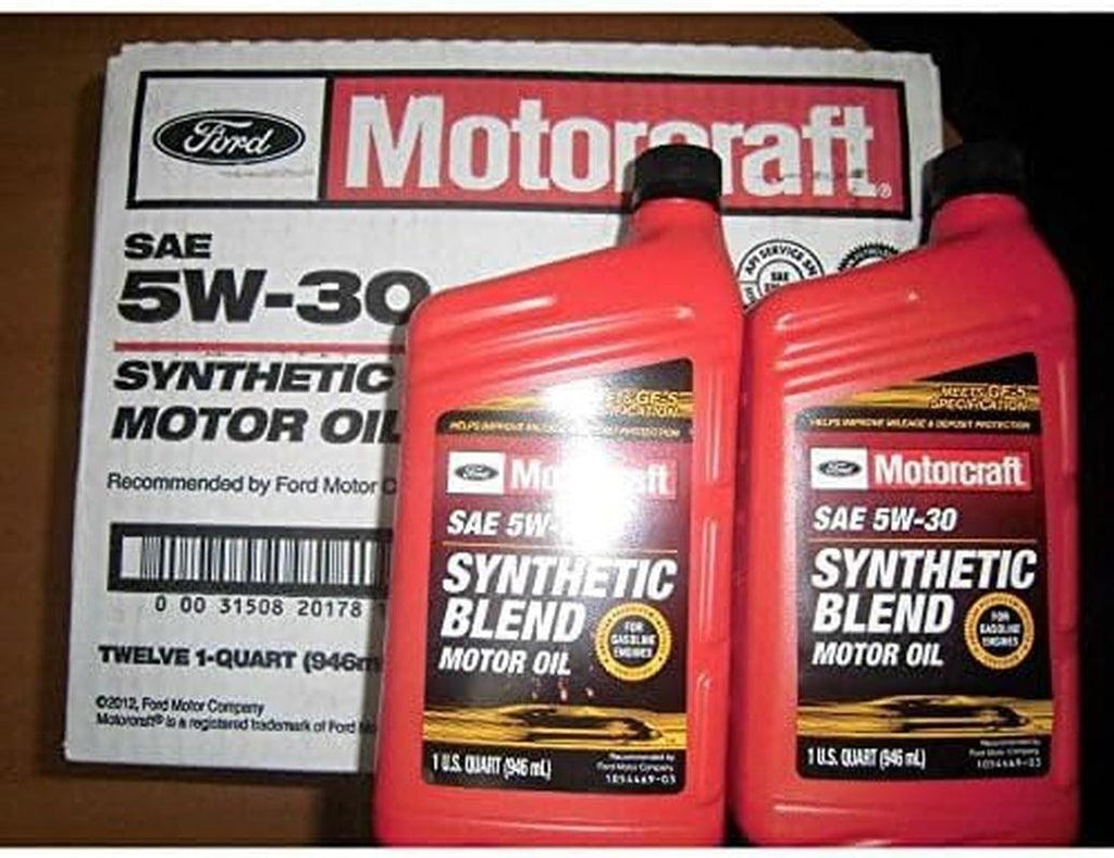 SAE 5W30 Synthetic Blend Motor Oil 12 Quarts Ford OEM Oil Change