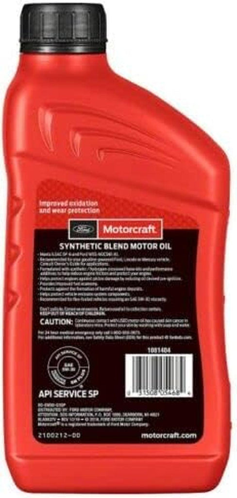 SAE 5W30 Synthetic Blend Motor Oil 12 Quarts Ford OEM Oil Change