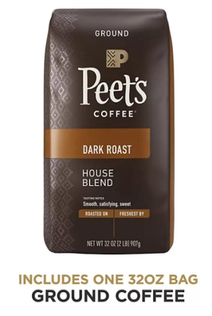 Peet'S Coffee Ground Dark Roast, House Blend 32 Oz