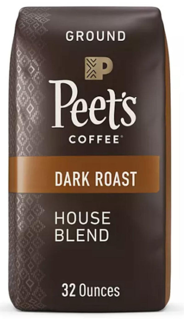 Peet'S Coffee Ground Dark Roast, House Blend 32 Oz