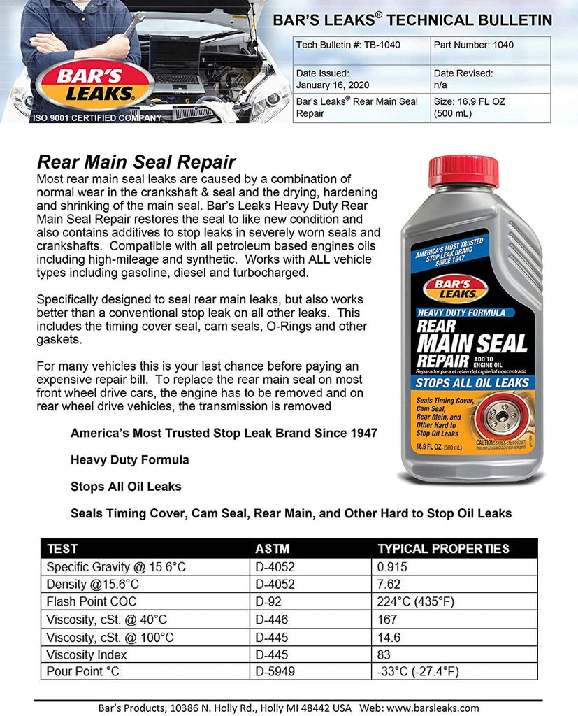 Rear Main Seal Repair, 16.9 Oz