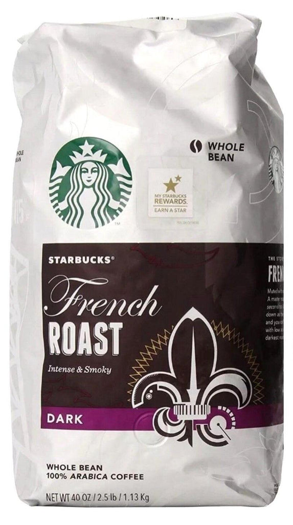 Starbucks French Roast Dark Whole Bean 100% Arabica Coffee 40 Oz (2.5 LB)