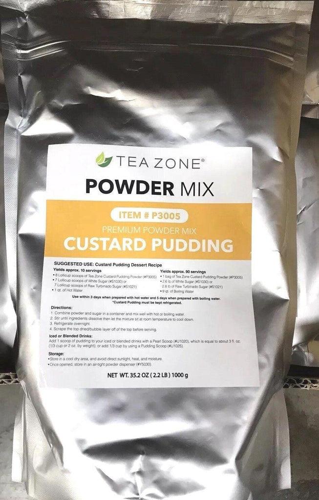 Tea Zone Premium Powder Mix Custard Pudding Egg Milk Chocolate Flavor 2.2 LB