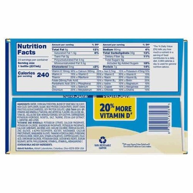 Vanilla Pediasure Optigro plus Kids Shake 8 Fl Oz, 24-Count, 27 Vitamins & Min